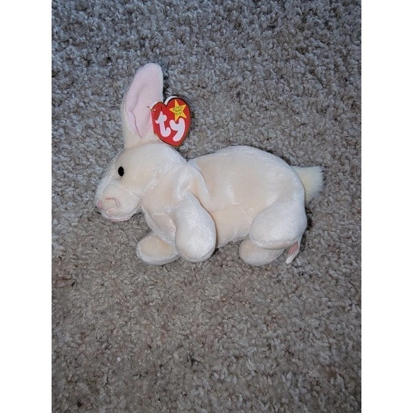 Ty Beanie Baby, Nibbler The Rabbit, 1998, New With Tag, 4th Generation - Picture 1 of 6